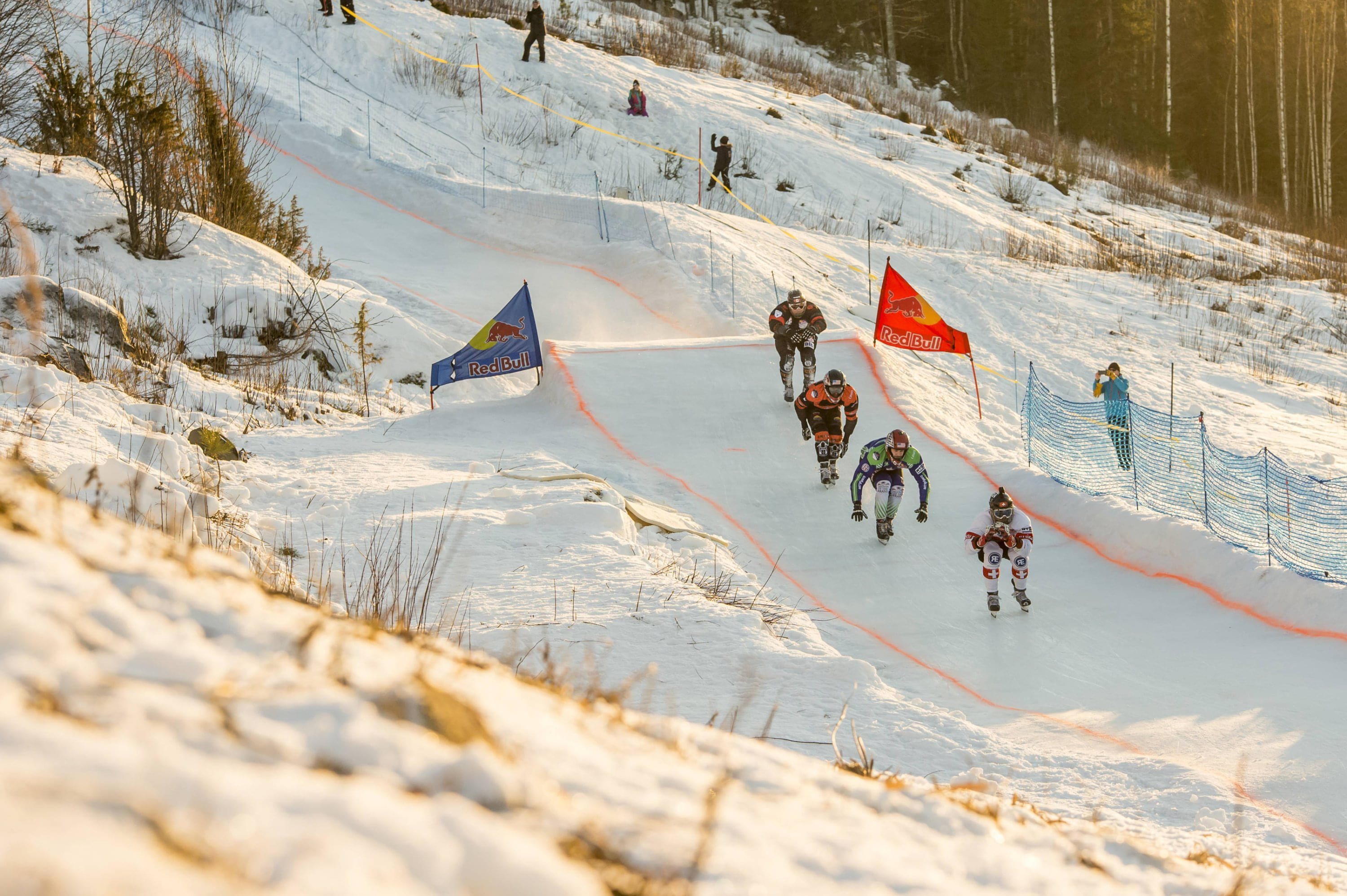 Jim De Paoli leads as he closes in on the Rautalampi finishing line. Image: Mark Roe / Red Bull Content Pool